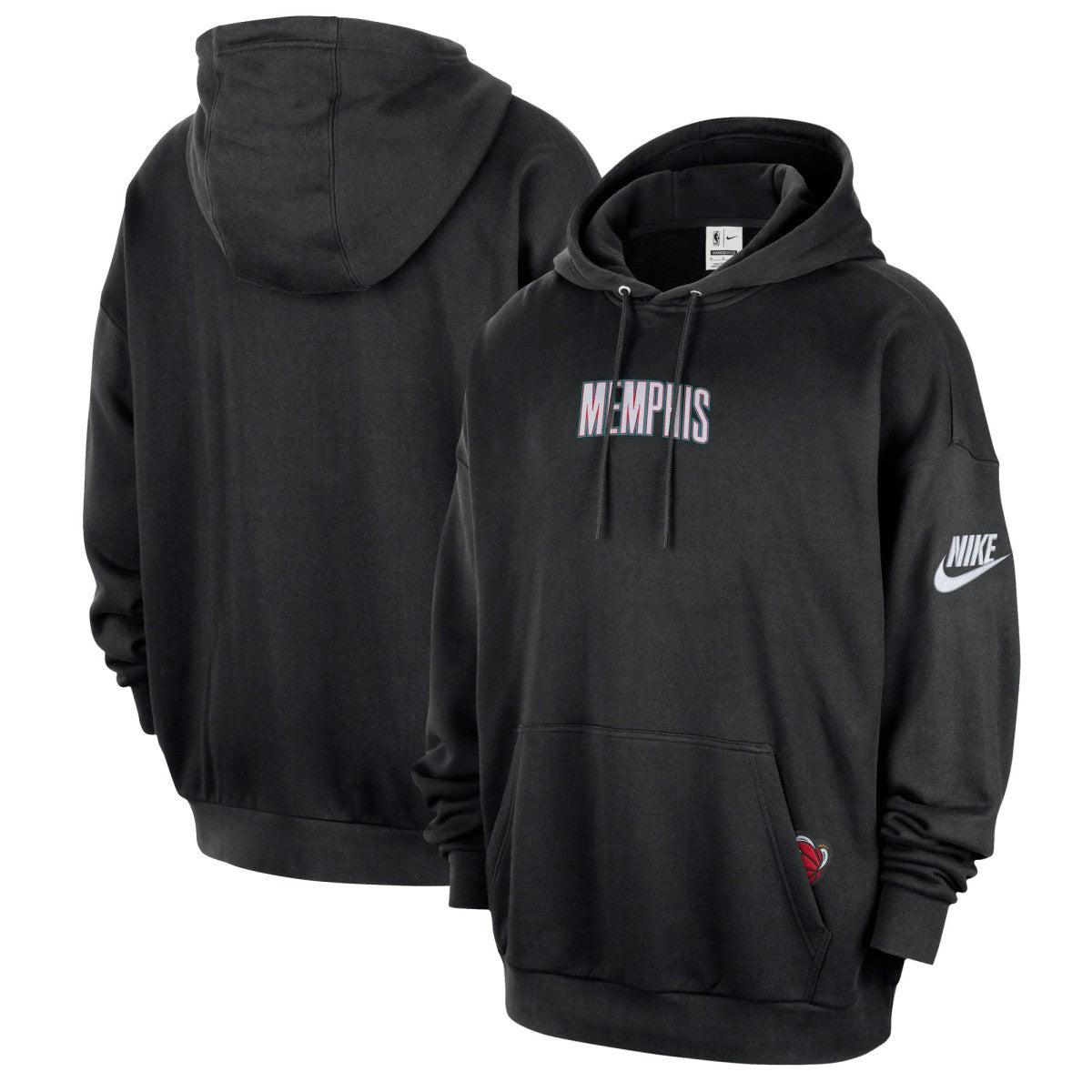 Memphis Grizzlies Classic Edition Hardwood Classics Premium Club Heavyweight Fleece Hoodie New