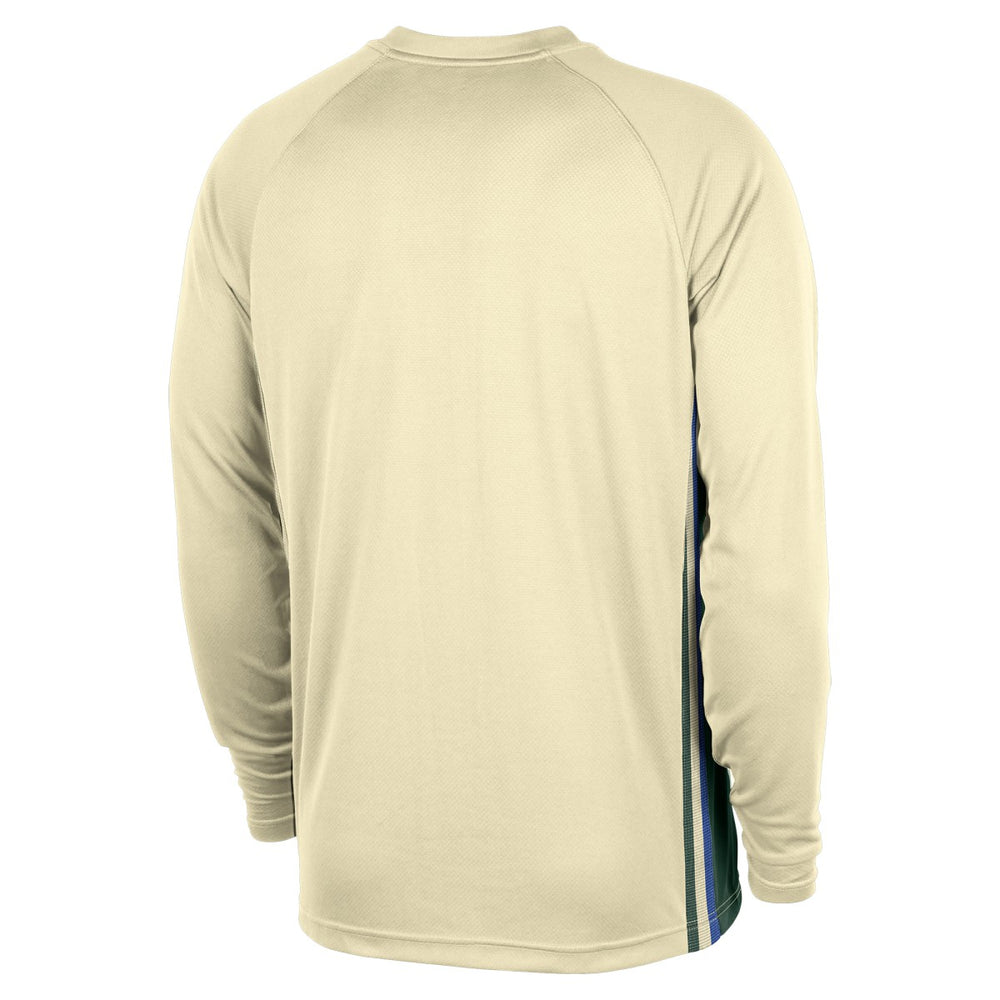 Milwaukee Bucks 2025/26 City Edition Authentic Pregame Dri-FIT Long Sleeve Shooting T-Shirt On Sale