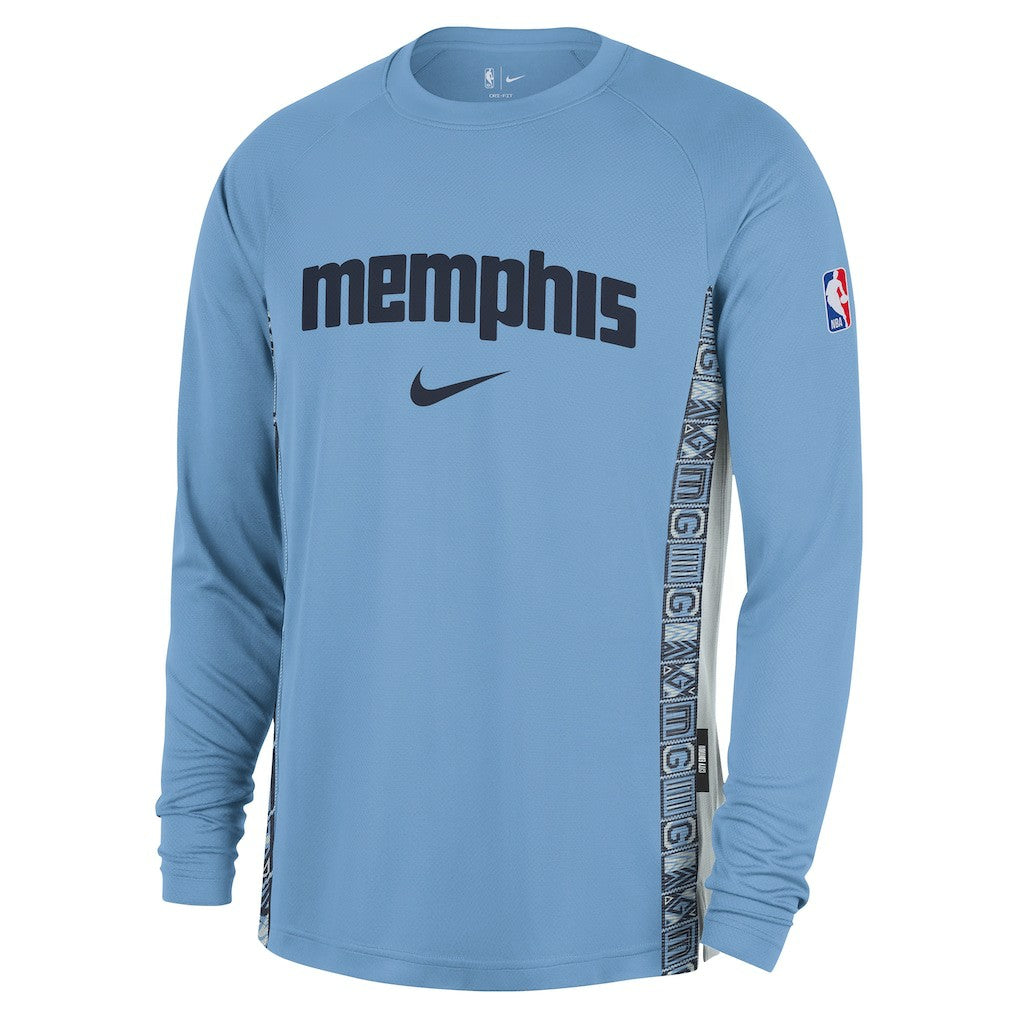 Memphis Grizzlies 2025/26 City Edition Authentic Pregame Dri-FIT Long Sleeve Shooting T-Shirt For Sale