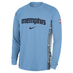 Memphis Grizzlies 2025/26 City Edition Authentic Pregame Dri-FIT Long Sleeve Shooting T-Shirt For Sale
