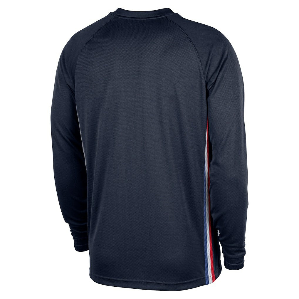 Philadelphia 76ers 2025/26 City Edition Authentic Pregame Dri-FIT Long Sleeve Shooting T-Shirt For Sale