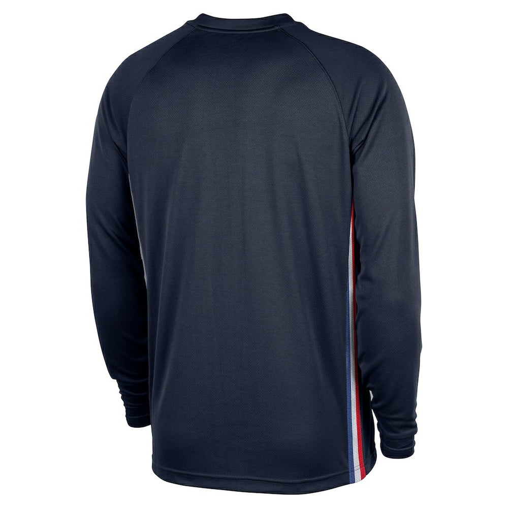 Philadelphia 76ers 2025/26 City Edition Authentic Pregame Dri-FIT Long Sleeve Shooting T-Shirt For Sale