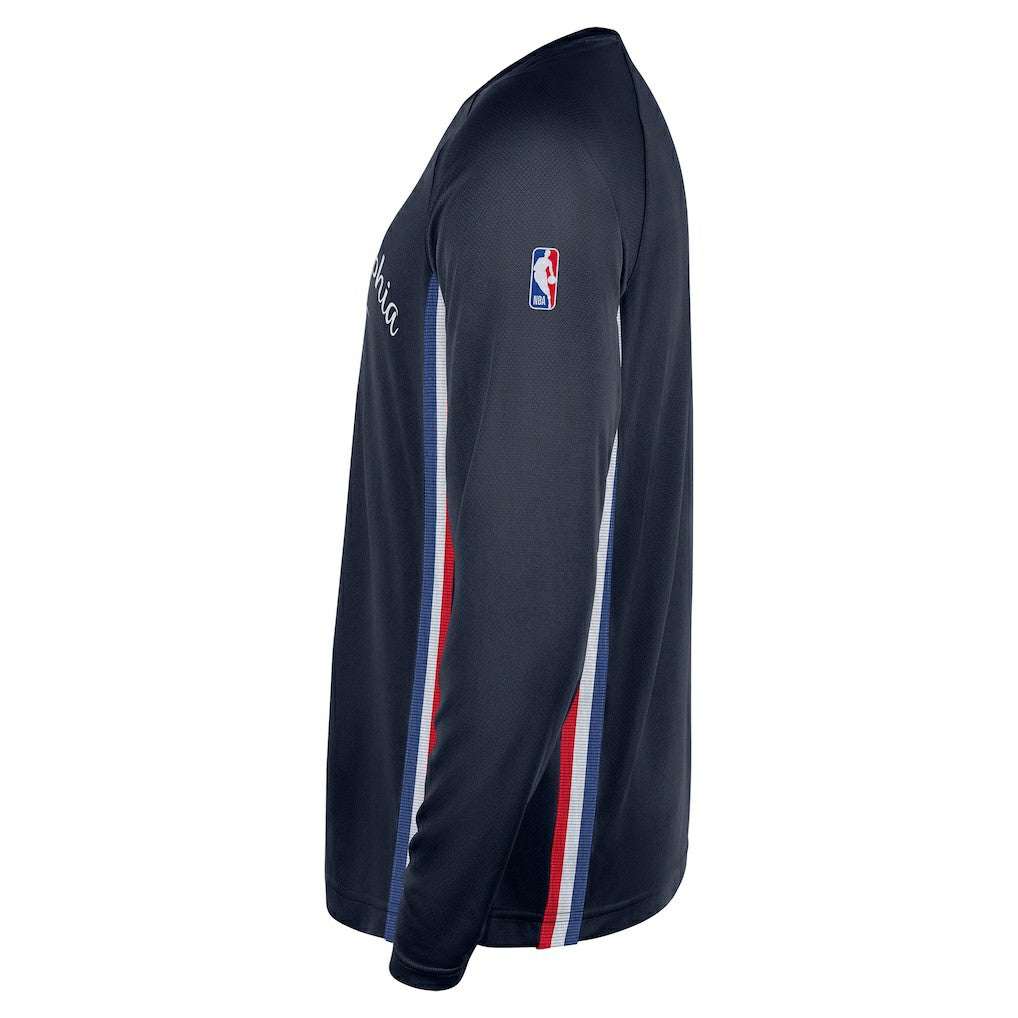 Philadelphia 76ers 2025/26 City Edition Authentic Pregame Dri-FIT Long Sleeve Shooting T-Shirt For Sale