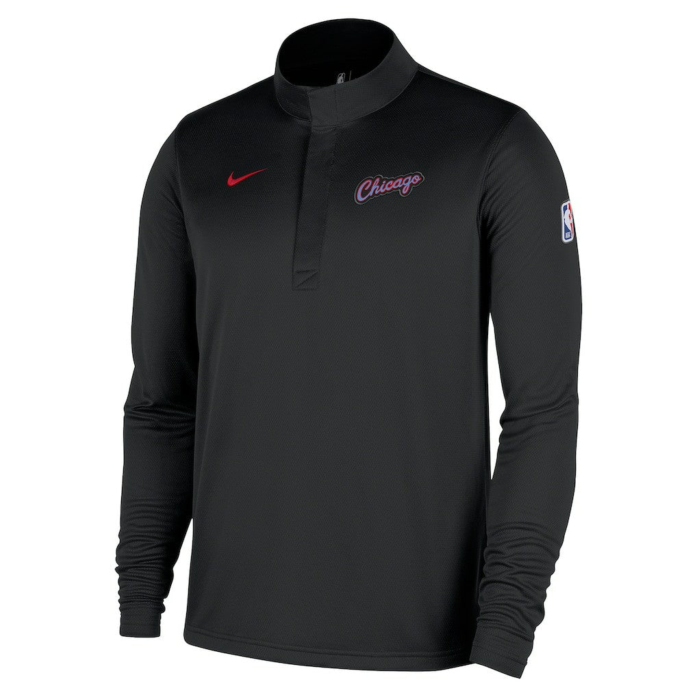 Chicago Bulls 2025/26 City Edition Remix Authentic Coaches Dri-FIT Half-Zip Top On Sale