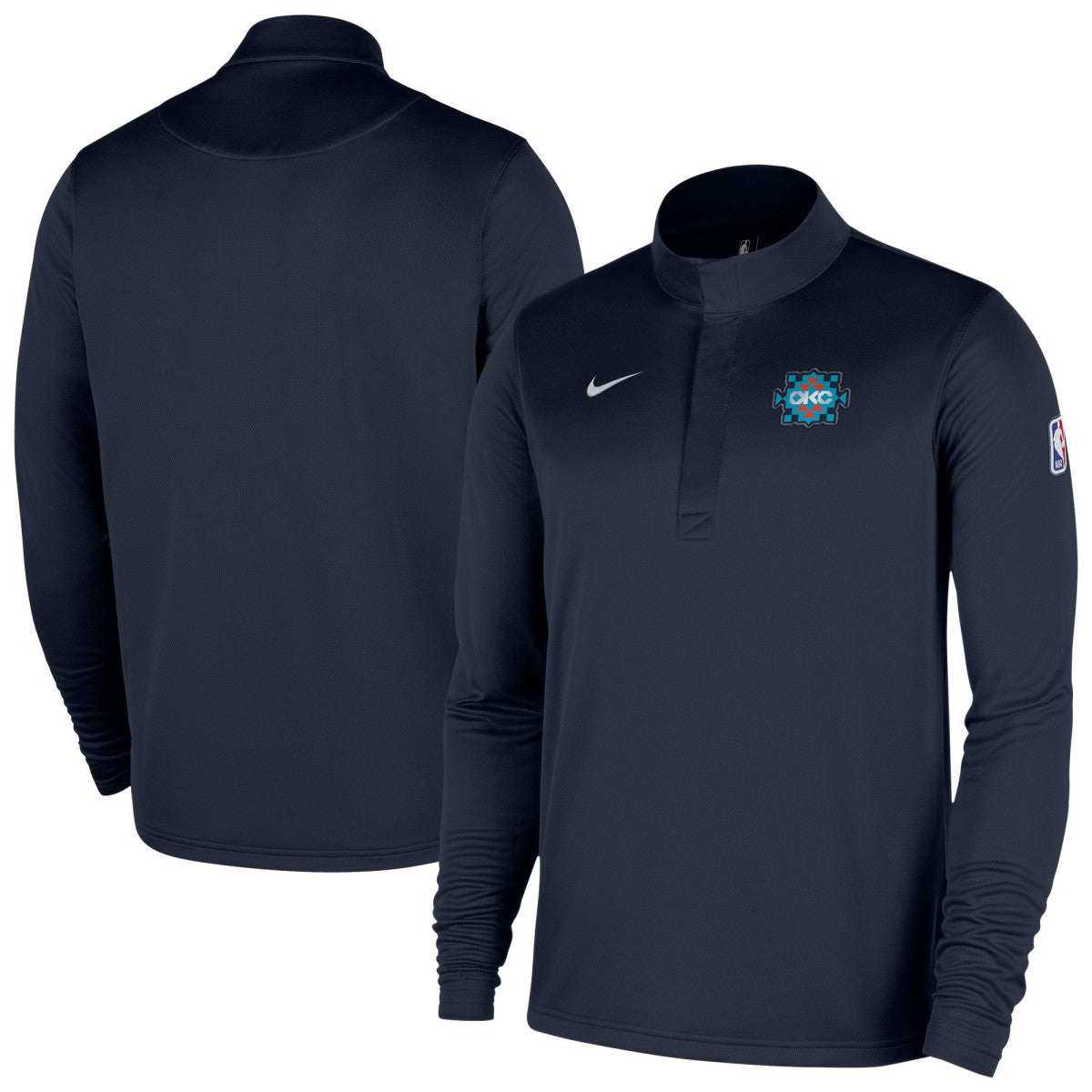 Oklahoma City Thunder 2025/26 City Edition Remix Authentic Coaches Dri-FIT Half-Zip Top Online