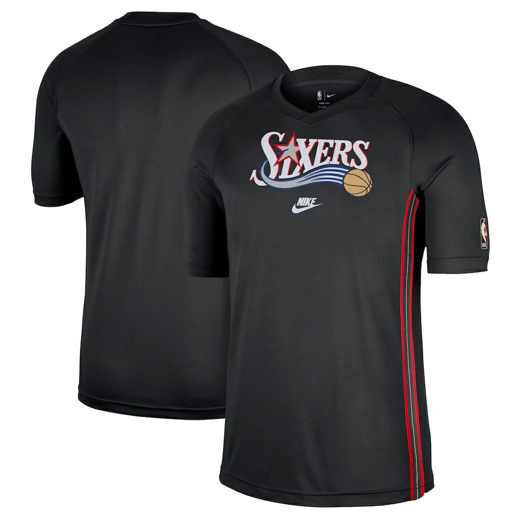 Philadelphia 76ers Classic Edition Hardwood Classics Authentic Game Shooting T-Shirt On Sale