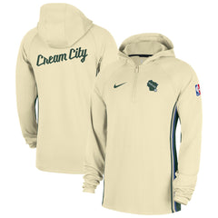 Milwaukee Bucks 2025/26 City Edition Remix Authentic On-Court Quarter-Zip Dri-FIT Hooded Jacket Discount