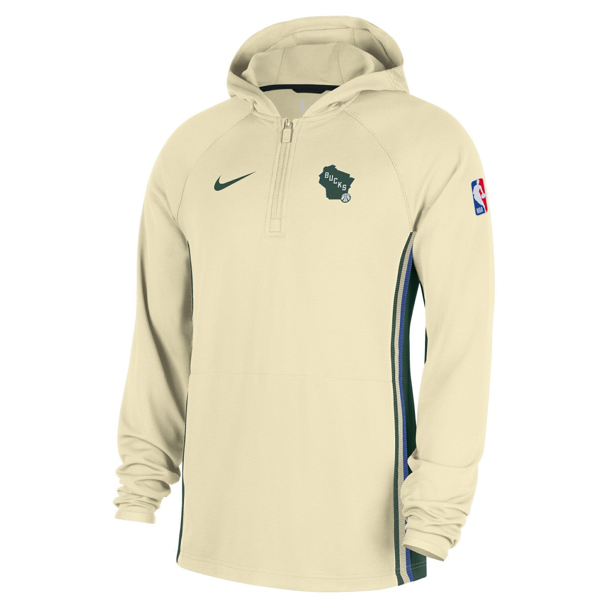 Milwaukee Bucks 2025/26 City Edition Remix Authentic On-Court Quarter-Zip Dri-FIT Hooded Jacket Discount