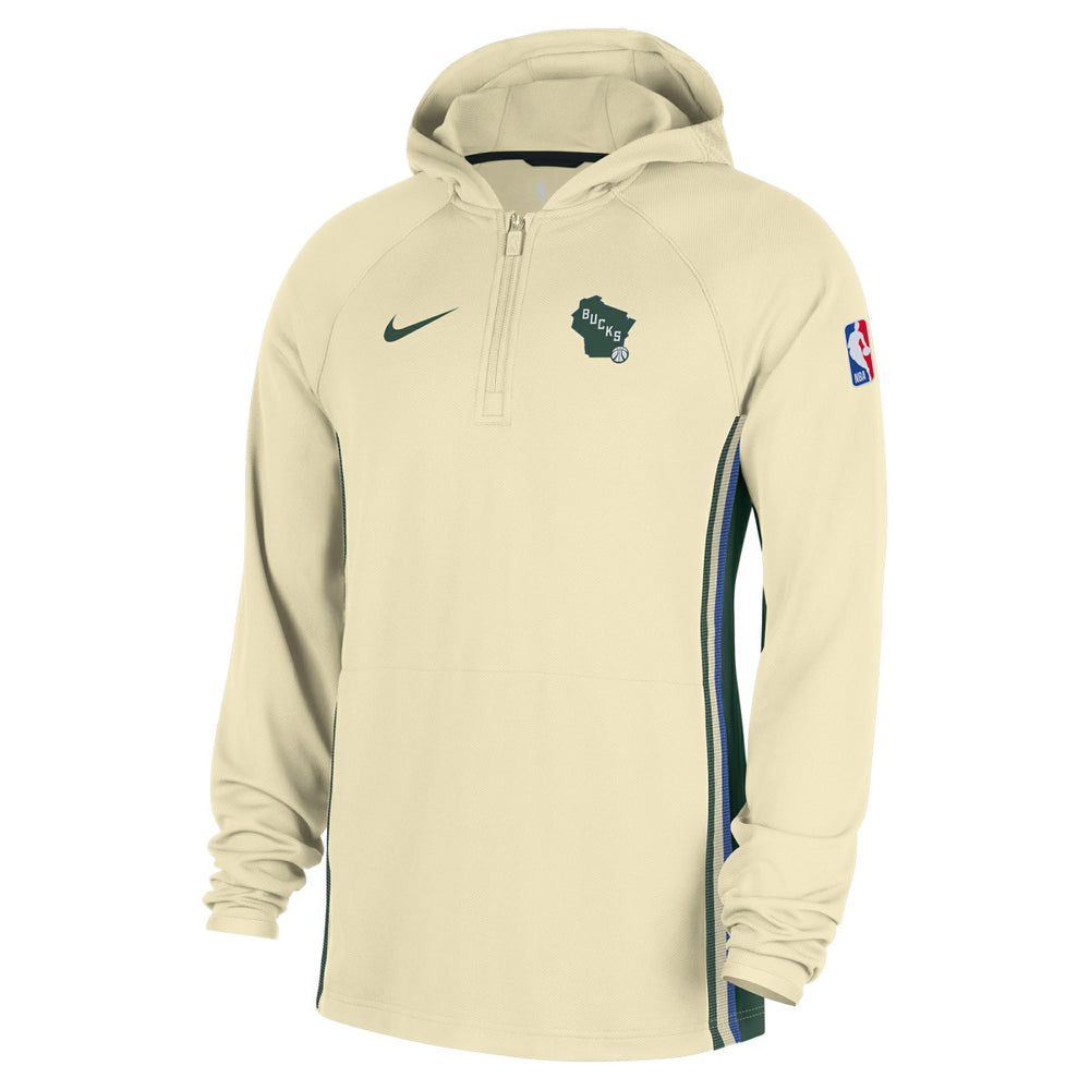 Milwaukee Bucks 2025/26 City Edition Remix Authentic On-Court Quarter-Zip Dri-FIT Hooded Jacket Discount
