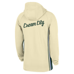 Milwaukee Bucks 2025/26 City Edition Remix Authentic On-Court Quarter-Zip Dri-FIT Hooded Jacket Discount
