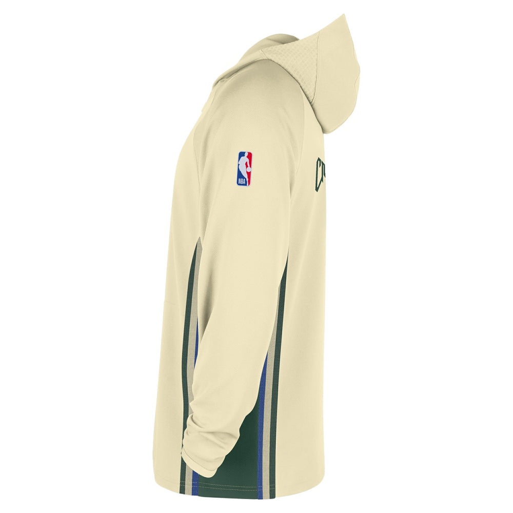 Milwaukee Bucks 2025/26 City Edition Remix Authentic On-Court Quarter-Zip Dri-FIT Hooded Jacket Discount