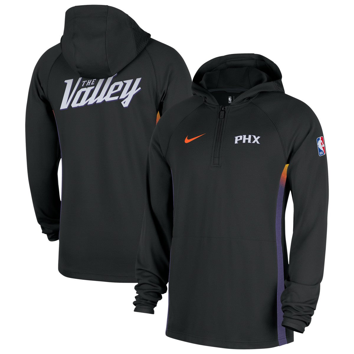 Phoenix Suns 2025/26 City Edition Remix Authentic On-Court Quarter-Zip Dri-FIT Hooded Jacket For Sale