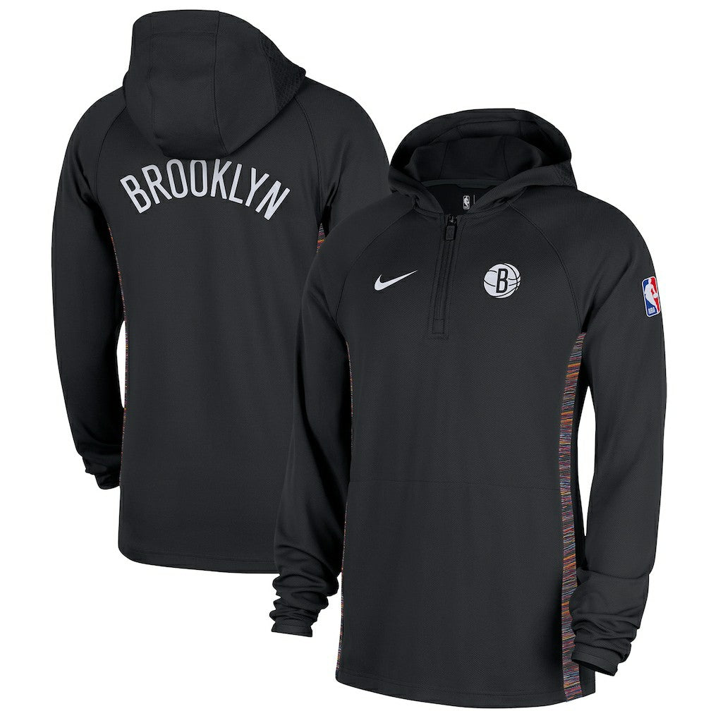 Brooklyn Nets 2025/26 City Edition Remix Authentic On-Court Quarter-Zip Dri-FIT Hooded Jacket Discount