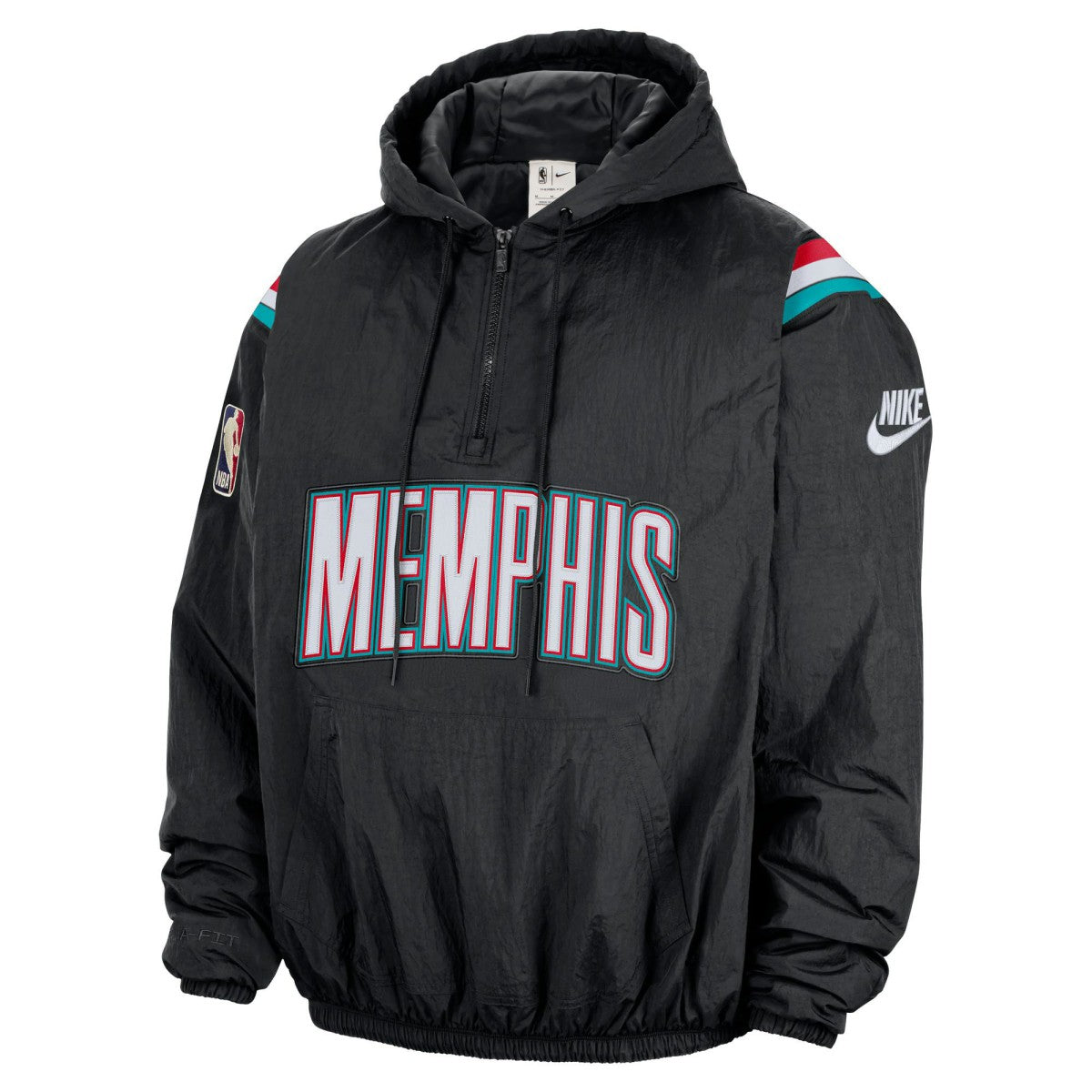 Memphis Grizzlies Hardwood Classics Therma-FIT Half-Zip Hooded Windbreaker Online
