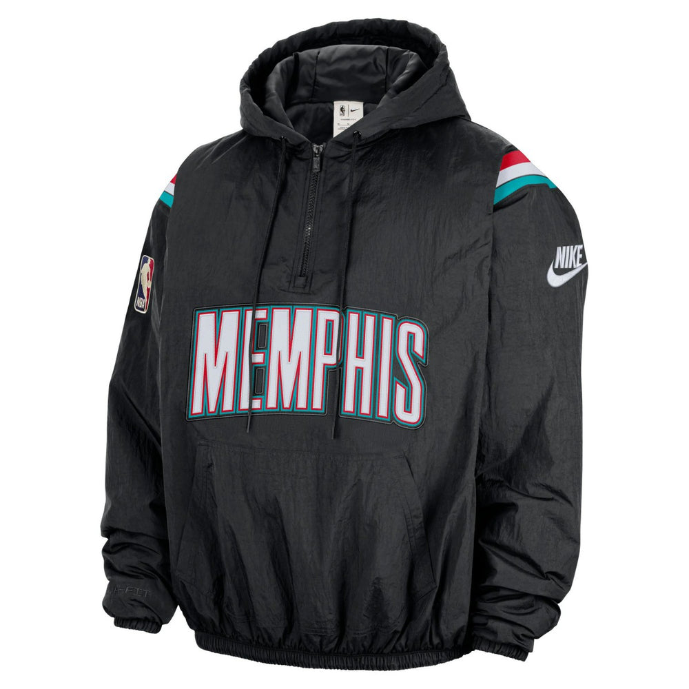 Memphis Grizzlies Hardwood Classics Therma-FIT Half-Zip Hooded Windbreaker Online
