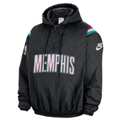 Memphis Grizzlies Hardwood Classics Therma-FIT Half-Zip Hooded Windbreaker Online