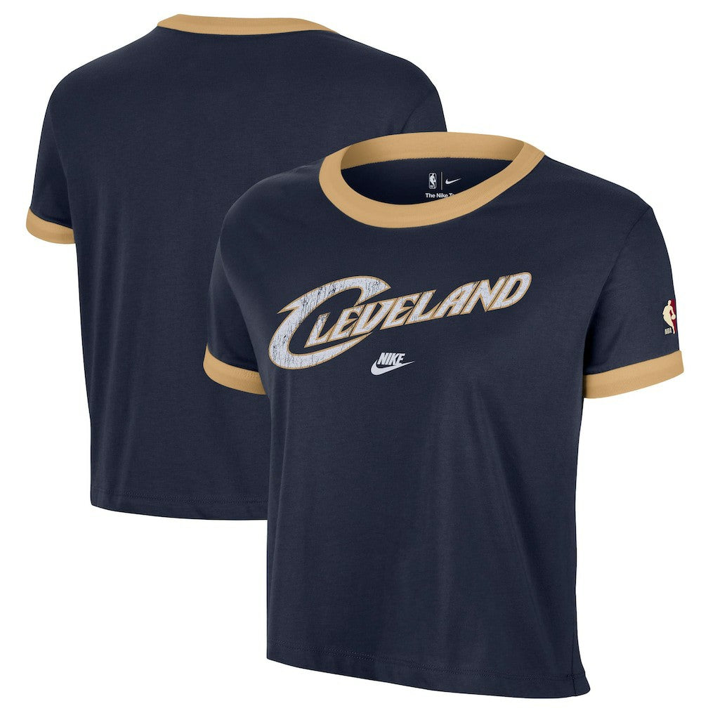 Cleveland Cavaliers Women's Classic Edition Hardwood Classics Essential Vintage Ringer T-Shirt sale For Sale