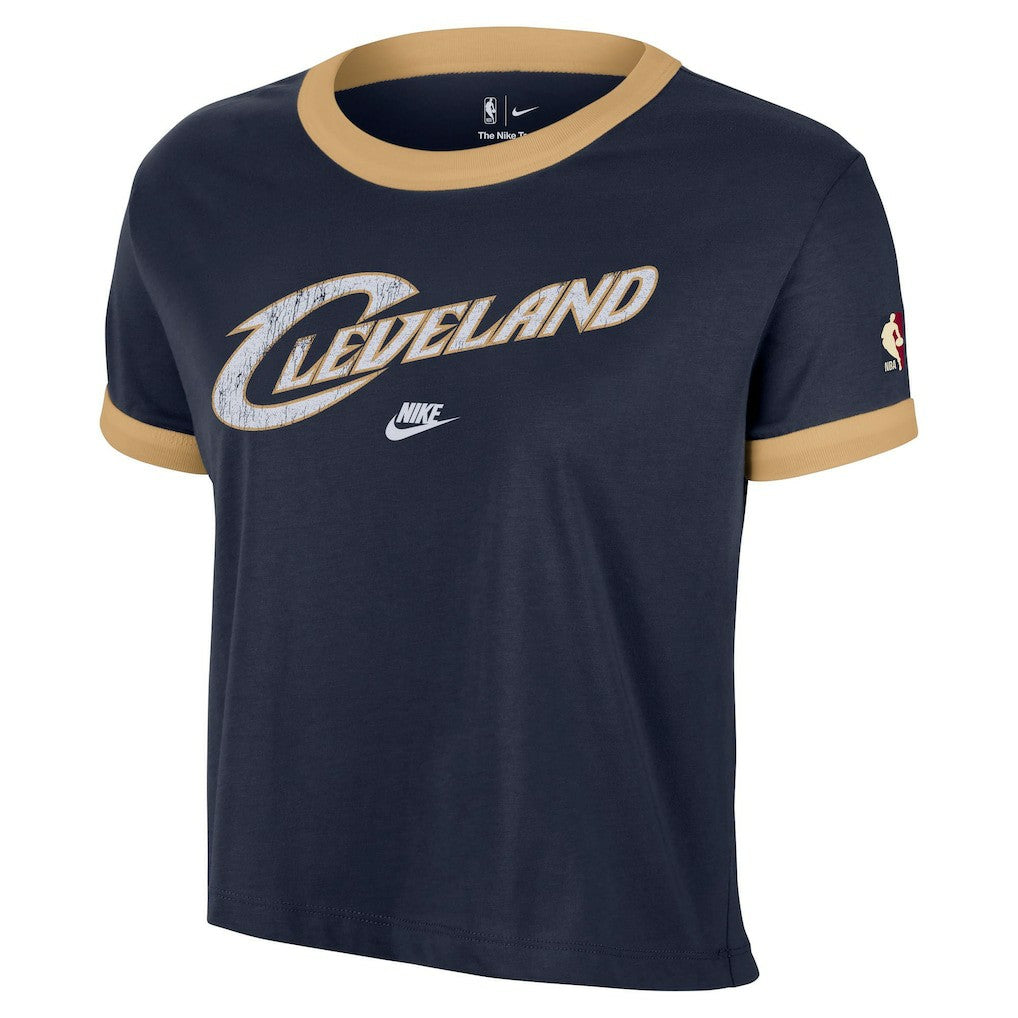 Cleveland Cavaliers Women's Classic Edition Hardwood Classics Essential Vintage Ringer T-Shirt sale For Sale