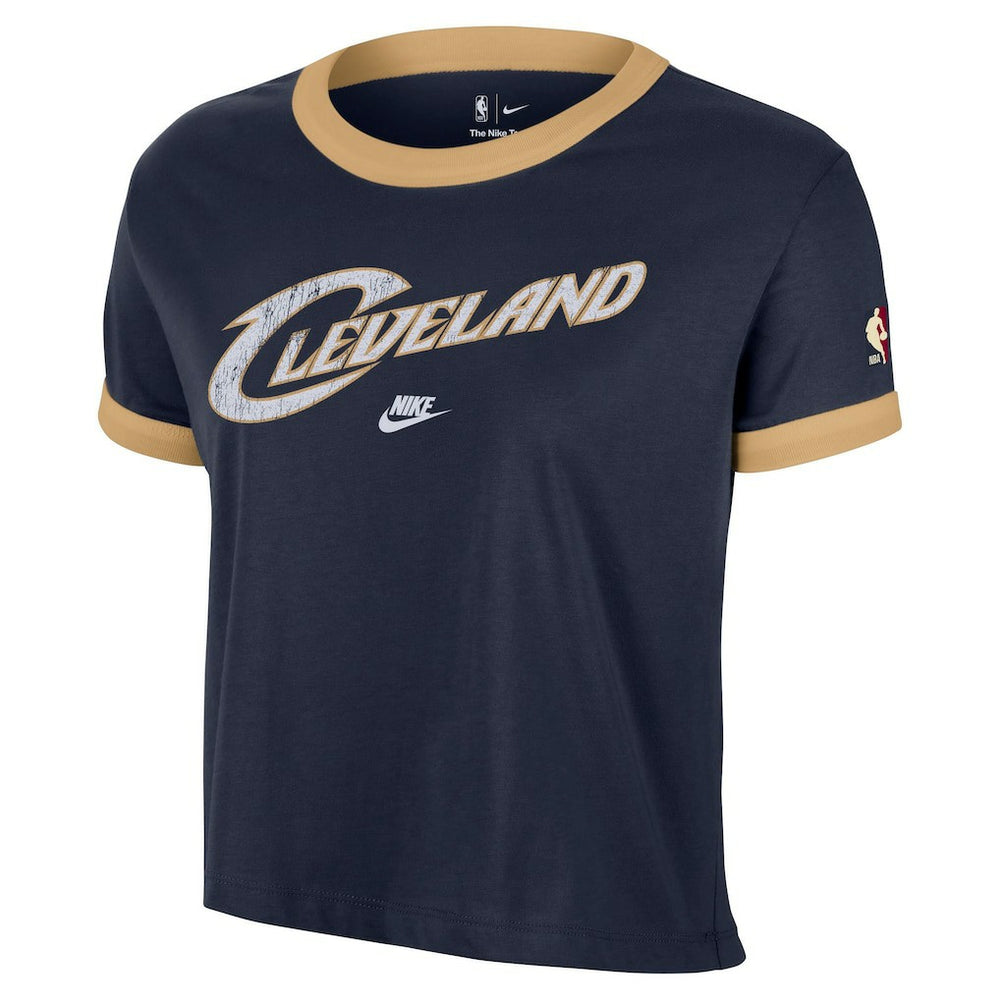 Cleveland Cavaliers Women's Classic Edition Hardwood Classics Essential Vintage Ringer T-Shirt sale For Sale