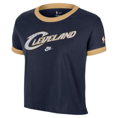 Cleveland Cavaliers Women's Classic Edition Hardwood Classics Essential Vintage Ringer T-Shirt sale For Sale