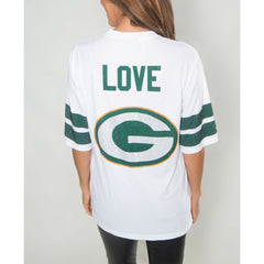 Green Bay Packers  Jordan Love  Cuce Women's Crystal V-Neck Tunic