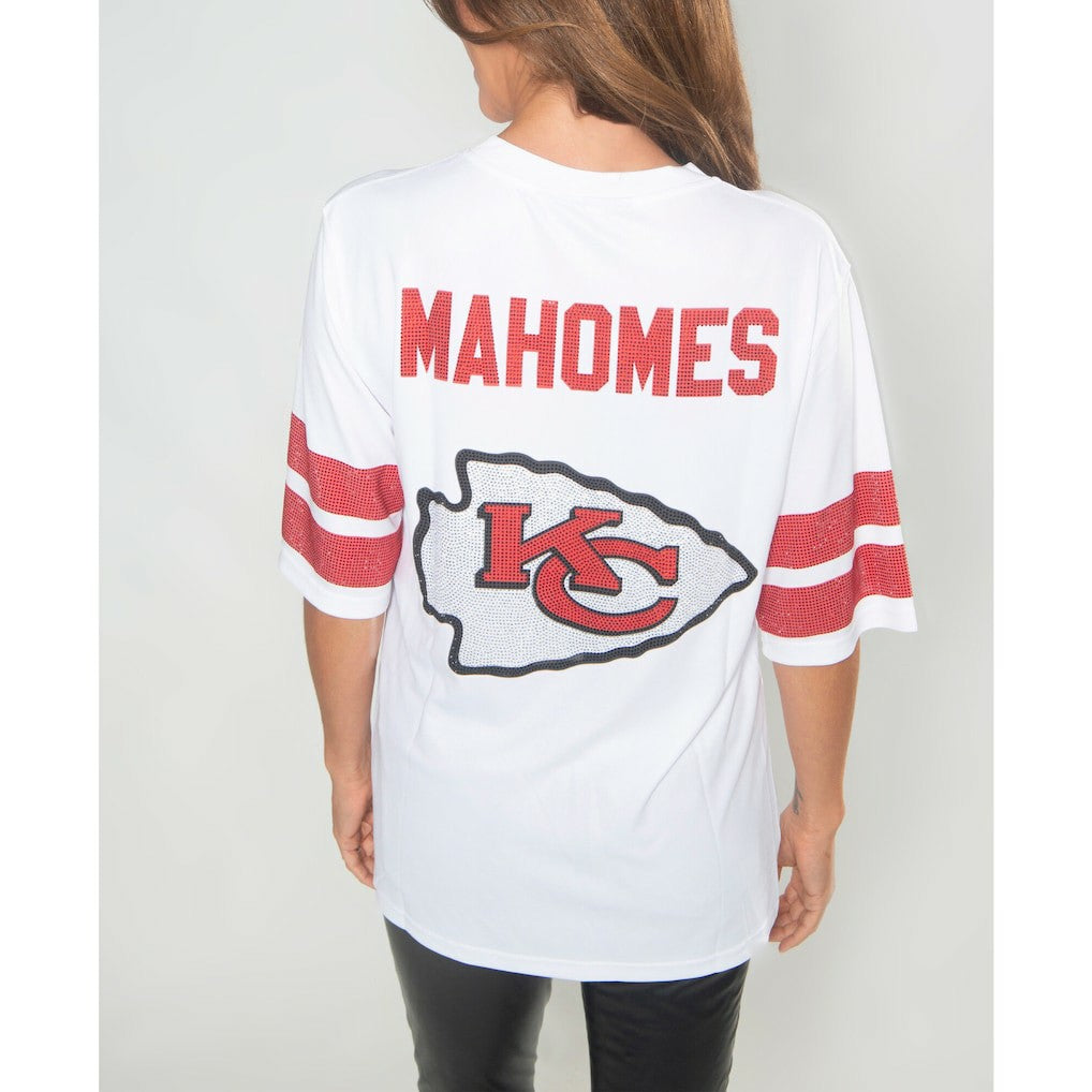 Kansas City Chiefs  Cuce Women's Crystal V-Neck Tunic