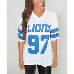 Detroit Lions  Aidan Hutchinson  Cuce Women's Crystal V-Neck Tunic