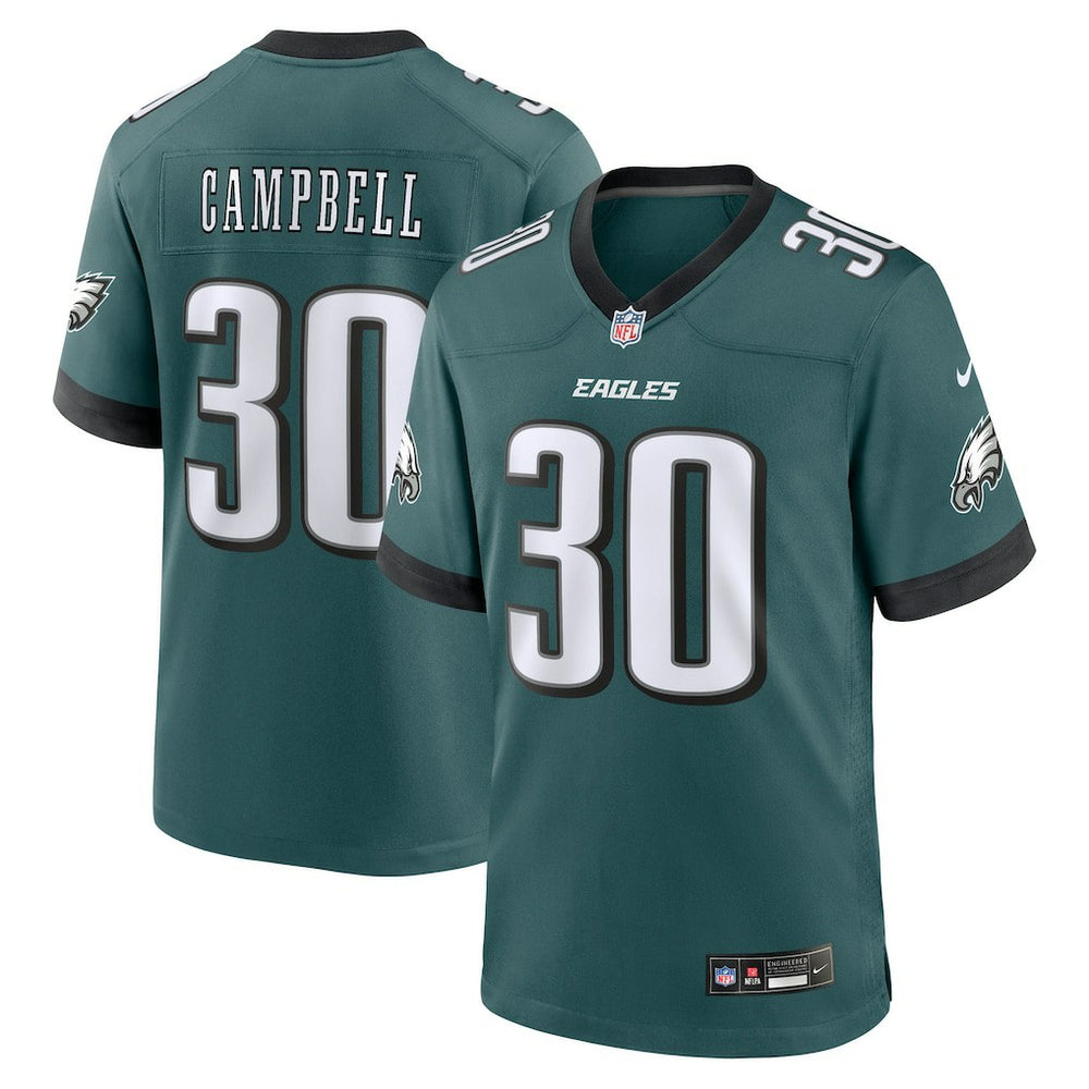 Philadelphia Eagles Nike Jihaad Campbell  2025 NFL Draft First Round Pick Game Jersey