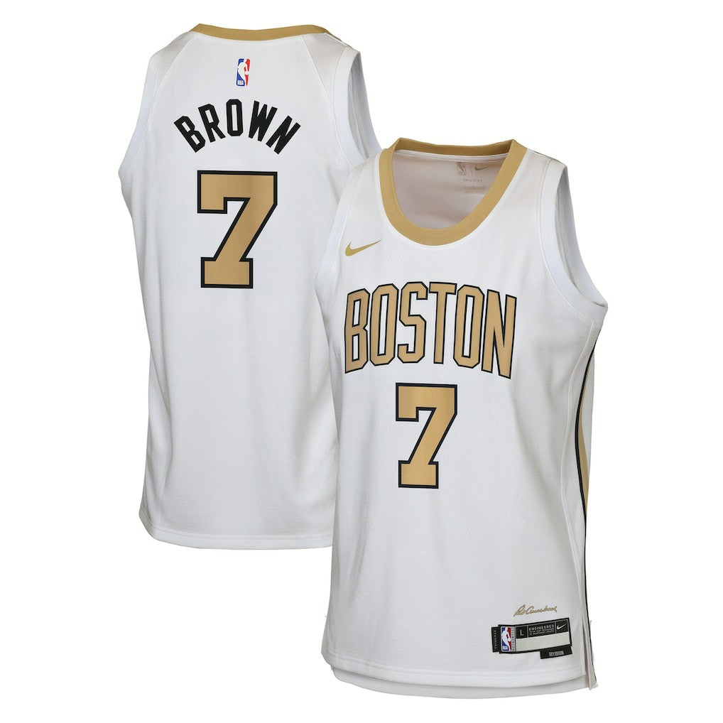 Jaylen Brown Boston Celtics Youth 2025/26 City Edition Swingman Jersey Outlet