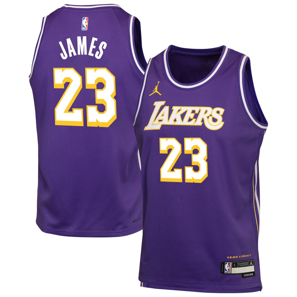 LeBron James Los Angeles Lakers Jordan Brand Youth Swingman Jersey New