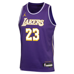 LeBron James Los Angeles Lakers Jordan Brand Youth Swingman Jersey New
