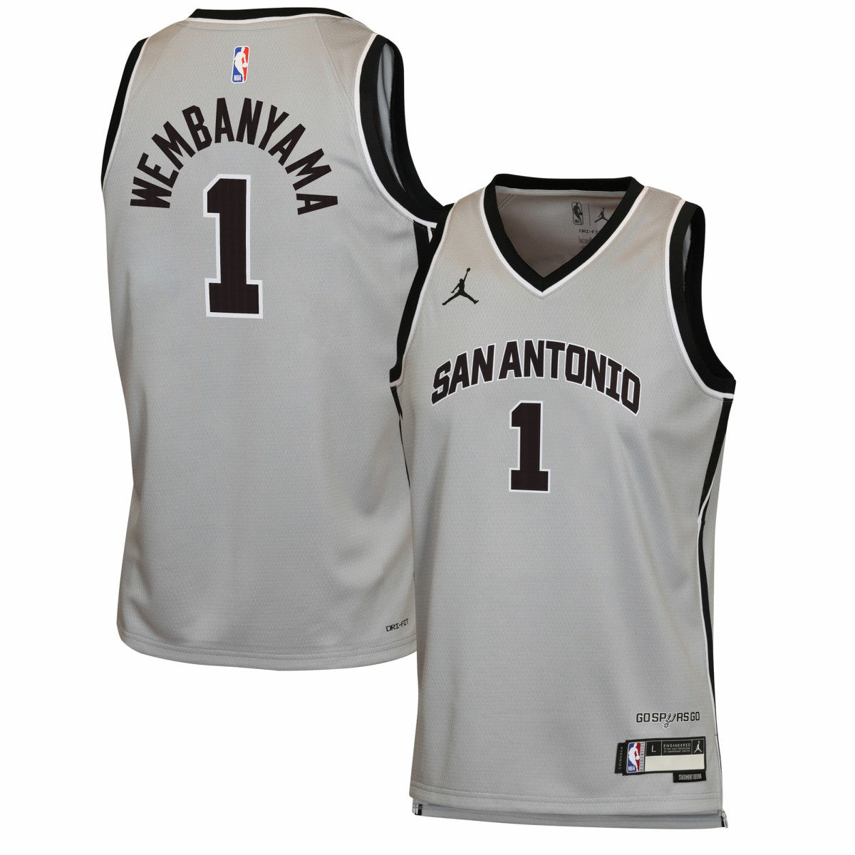 Victor Wembanyama San Antonio Spurs Jordan Brand Youth Swingman Jersey New
