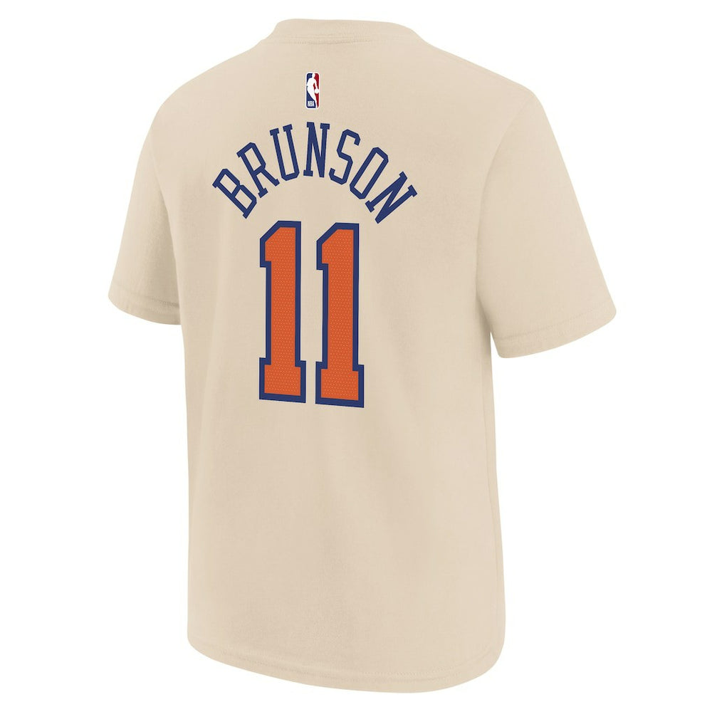 Jalen Brunson New York Knicks Youth 2025/26 City Edition Name & Number T-Shirt On Sale