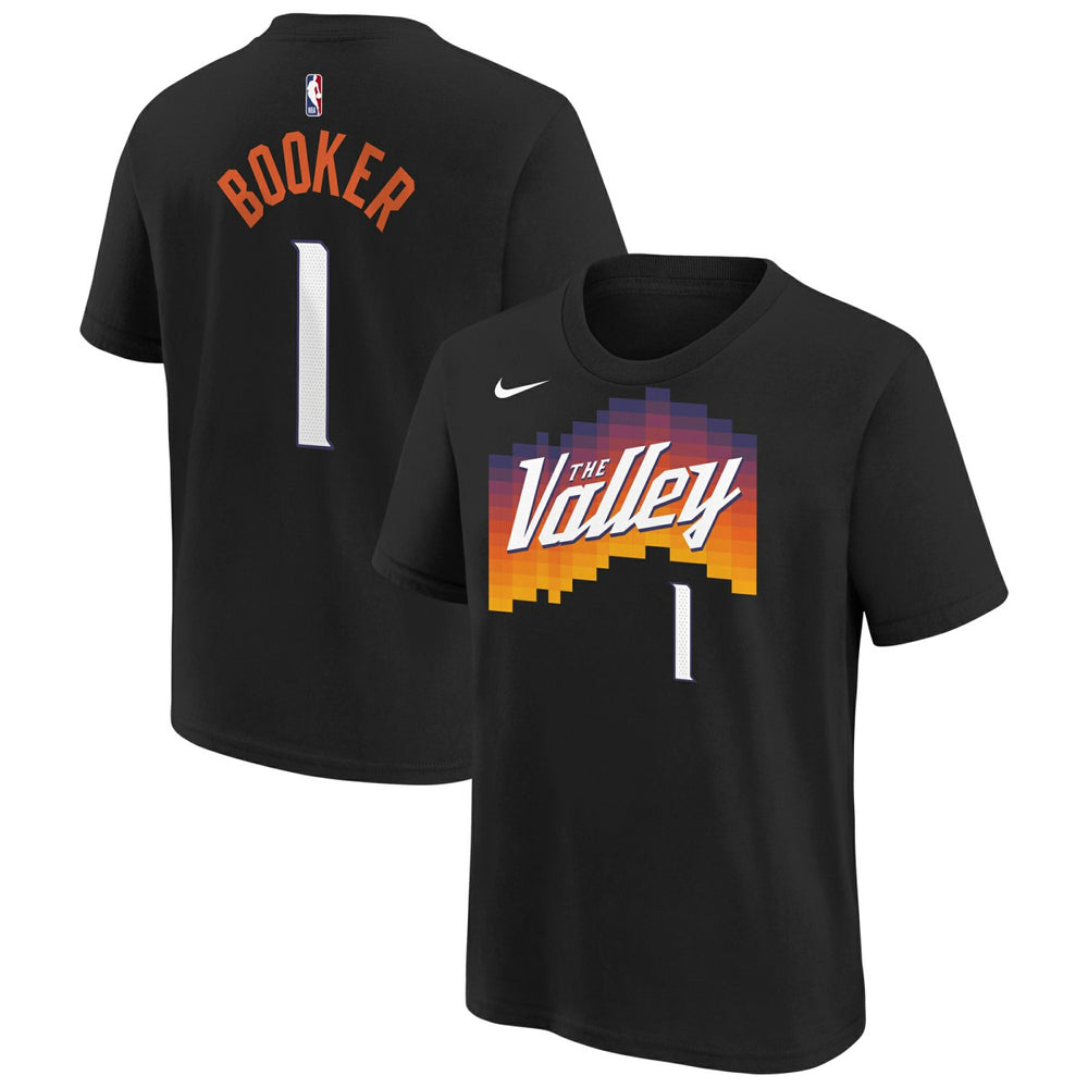 Devin Booker Phoenix Suns Youth 2025/26 City Edition Name & Number T-Shirt For Sale