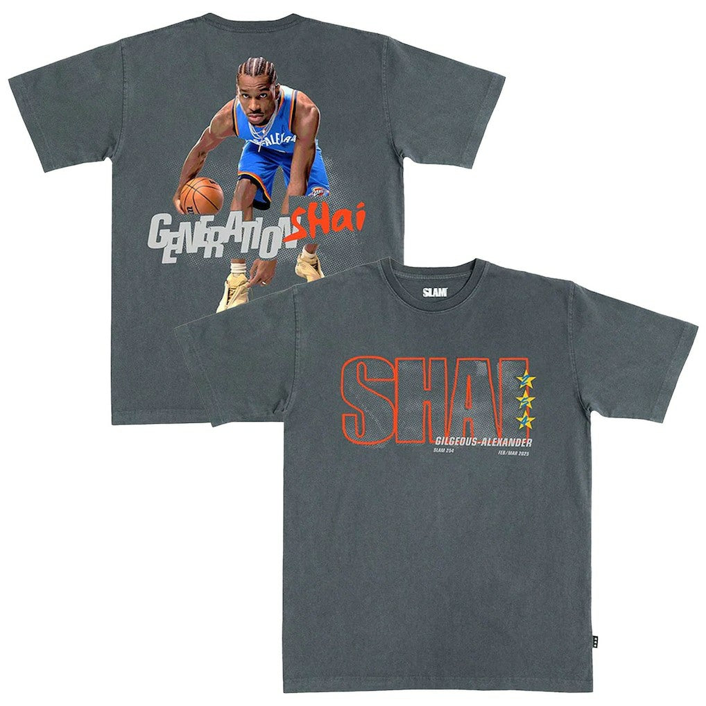 Shai Gilgeous-Alexander Oklahoma City Thunder SLAM Unisex February/March 2025 Cover Graphic Remix T-Shirt Discount