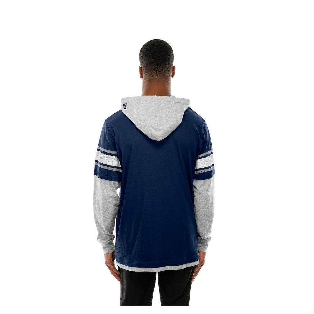 Dallas Cowboys New Era Twofer Layered Long Sleeve Hoodie T-Shirt