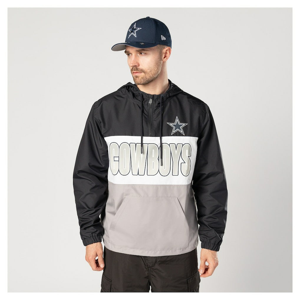 Dallas Cowboys New Era Ripstop Quarter-Zip Hooded Windbreaker