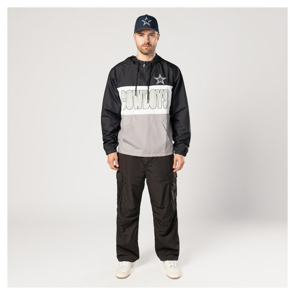 Dallas Cowboys New Era Ripstop Quarter-Zip Hooded Windbreaker