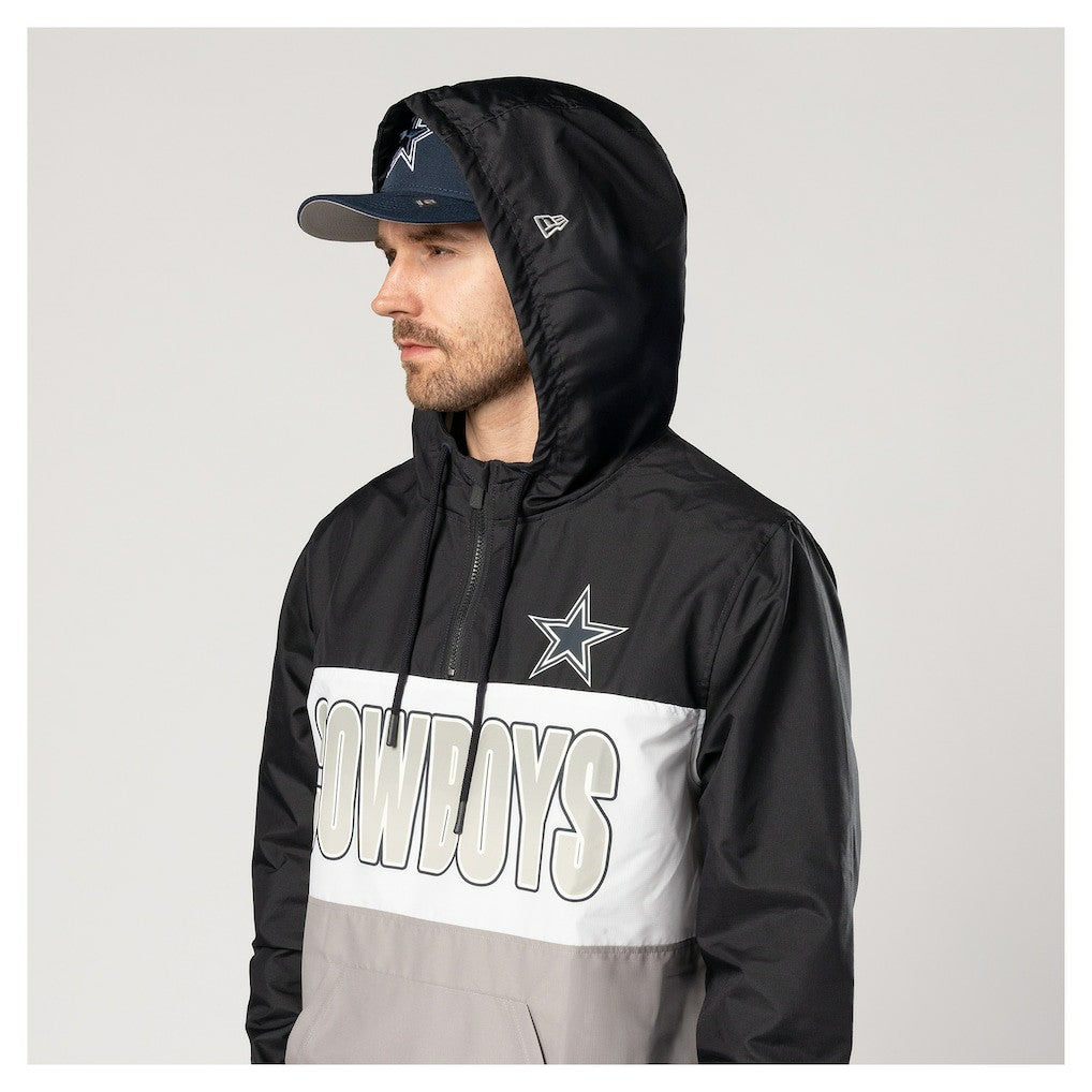 Dallas Cowboys New Era Ripstop Quarter-Zip Hooded Windbreaker
