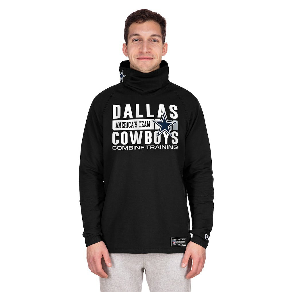 Dallas Cowboys New Era Functional Fandom Balaclava Helmet Stripe Tri-Blend Hoodie