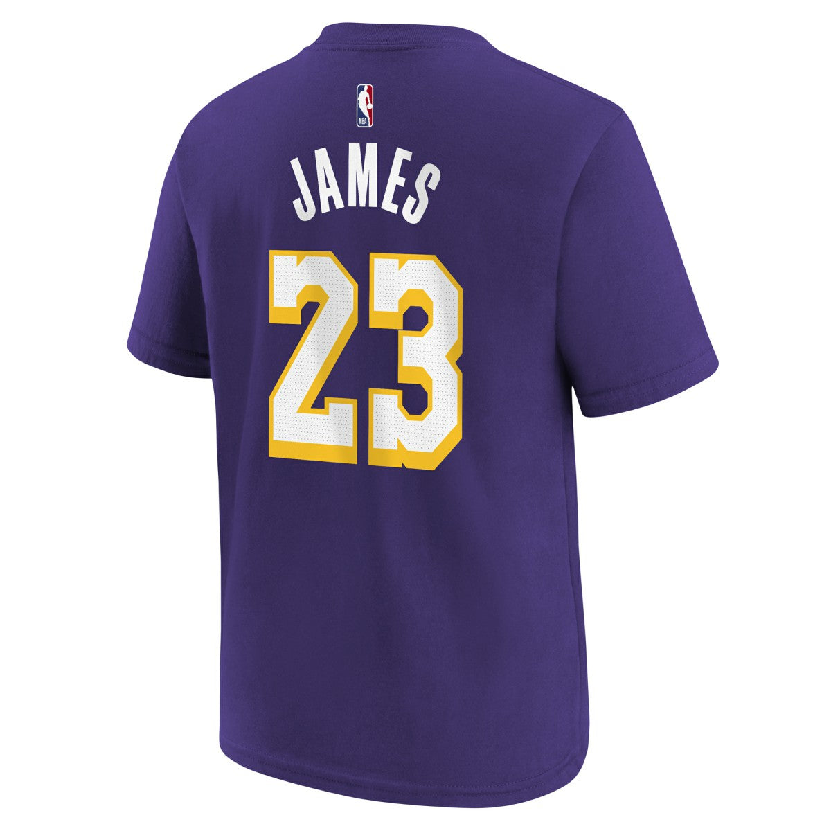 LeBron James Los Angeles Lakers Jordan Brand Youth Statement Edition Name & Number T-Shirt For Sale