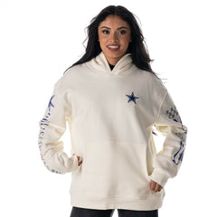 Dallas Cowboys  The Wild Collective Unisex Stacked Graphic Sleeve Fleece Hoodie