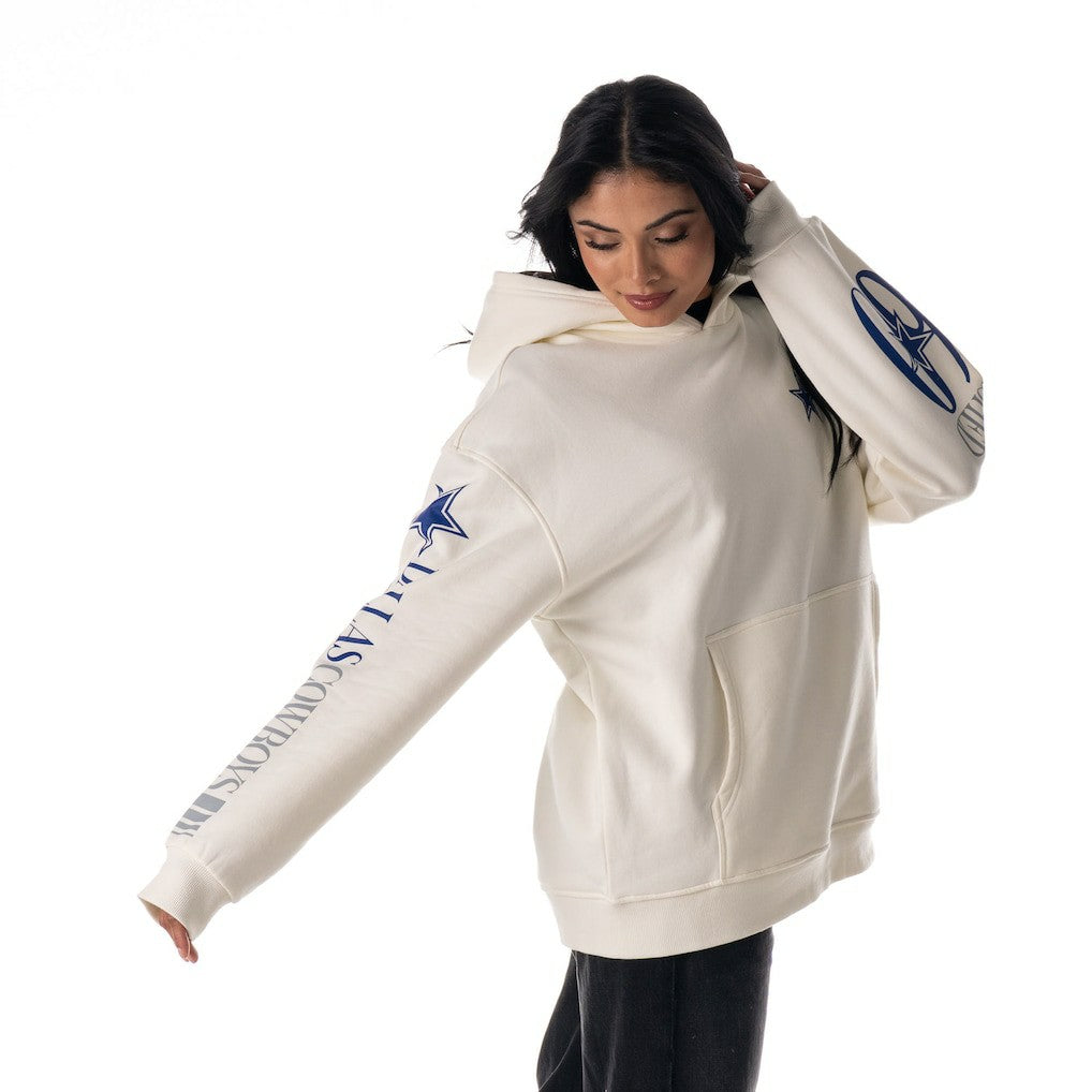 Dallas Cowboys  The Wild Collective Unisex Stacked Graphic Sleeve Fleece Hoodie