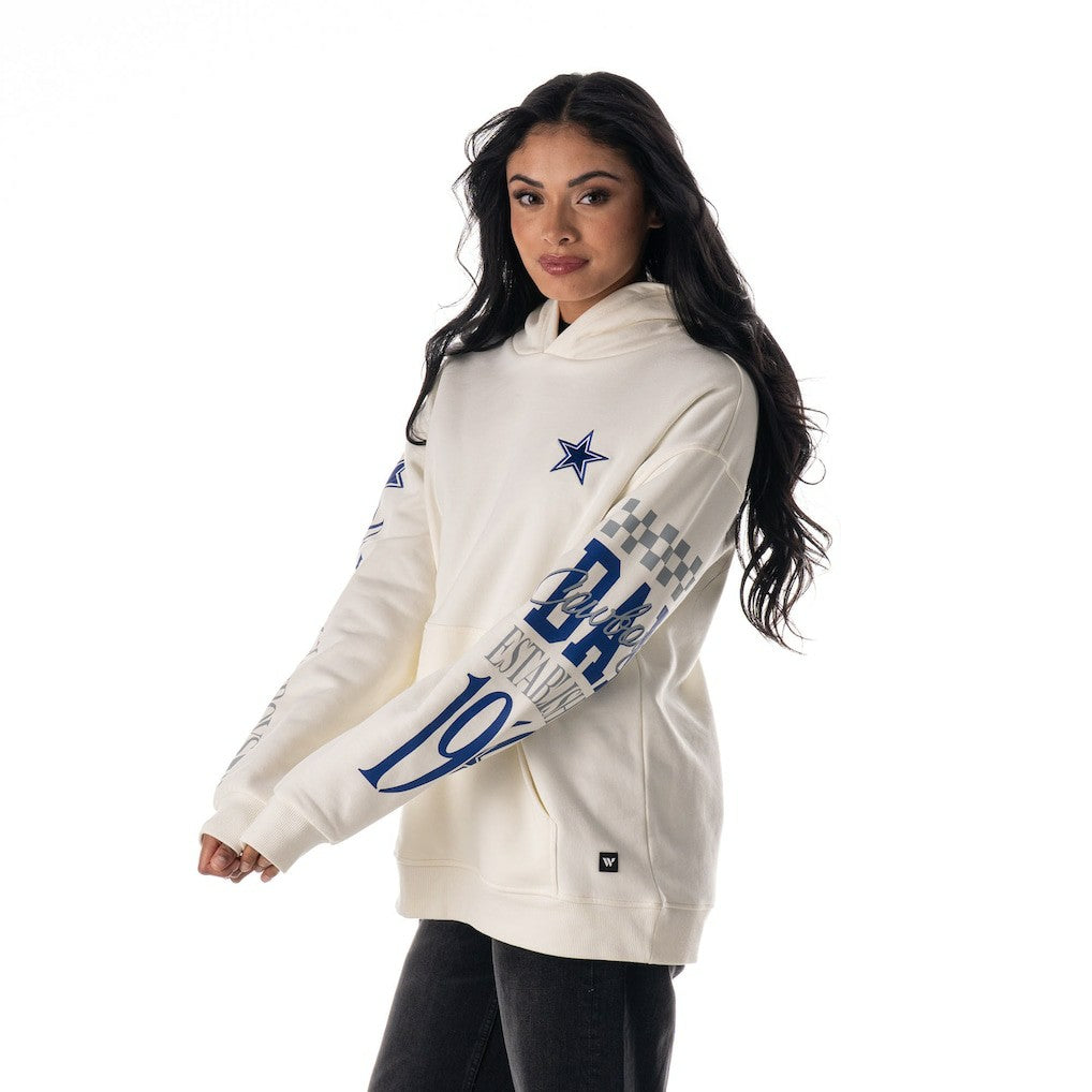 Dallas Cowboys  The Wild Collective Unisex Stacked Graphic Sleeve Fleece Hoodie