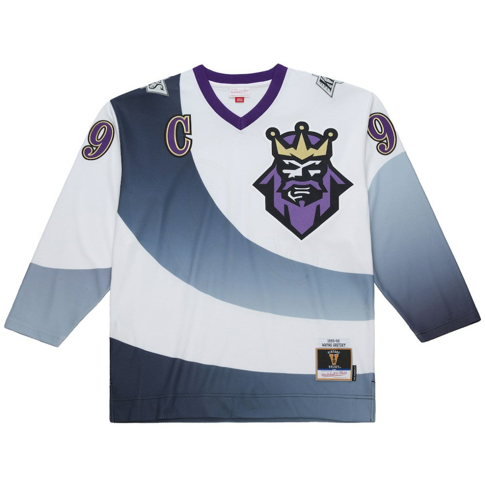 Wayne Gretzky Los Angeles Kings Mitchell & Ness Big & Tall 1995-96 Blue Line 2.0 Jersey For Sale
