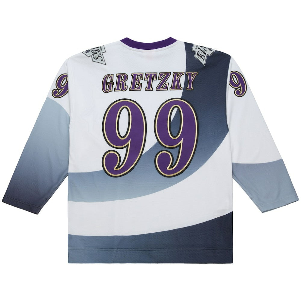 Wayne Gretzky Los Angeles Kings Mitchell & Ness Big & Tall 1995-96 Blue Line 2.0 Jersey For Sale