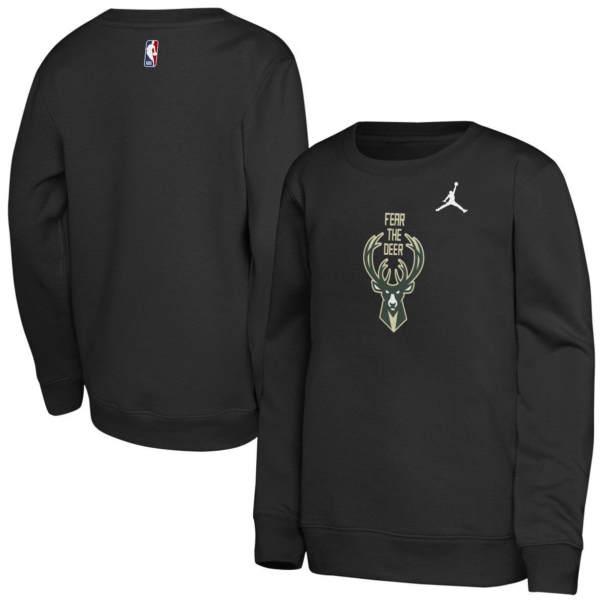 Milwaukee Bucks Jordan Brand Youth Courtside Statement Edition Sweatshirt On Sale
