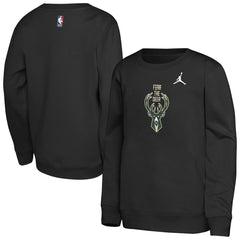 Milwaukee Bucks Jordan Brand Youth Courtside Statement Edition Sweatshirt On Sale