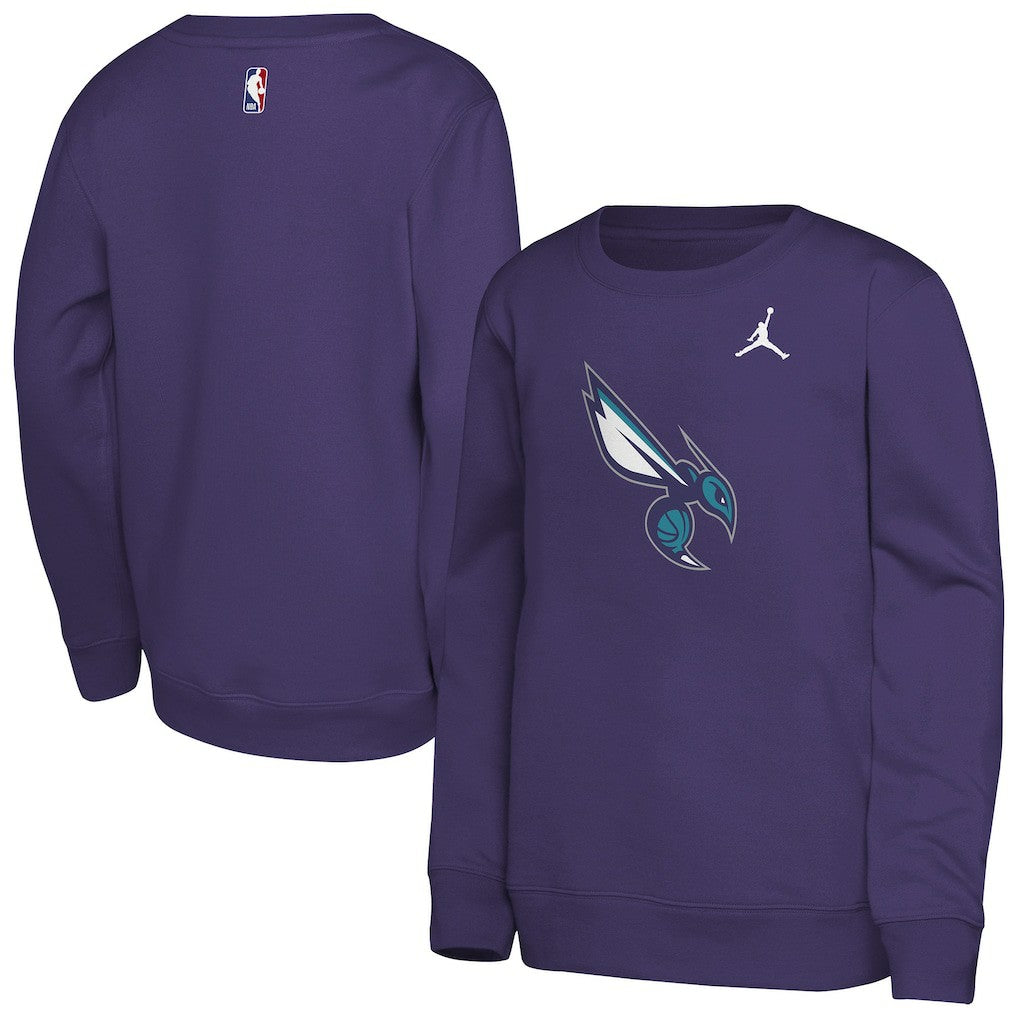 Charlotte Hornets Jordan Brand Youth Courtside Statement Edition Sweatshirt Discount