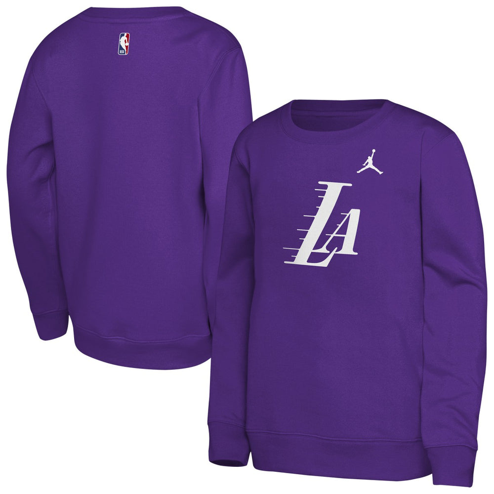 Los Angeles Lakers Jordan Brand Youth Courtside Statement Edition Sweatshirt Online